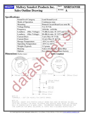 MSR516NSR datasheet  